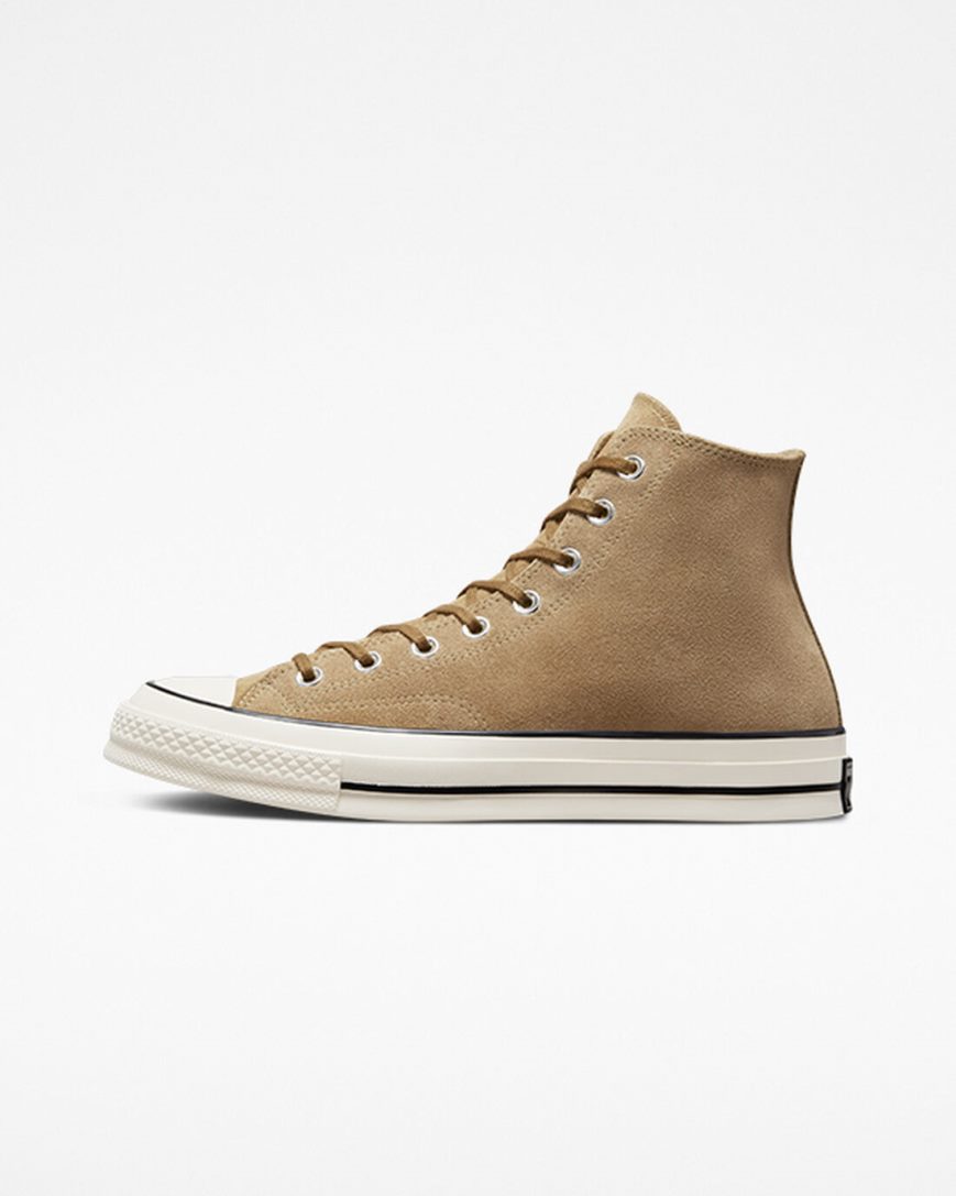 Men's Converse Chuck 70 Suede High Top Shoes Brown / Black | AU 8416CO